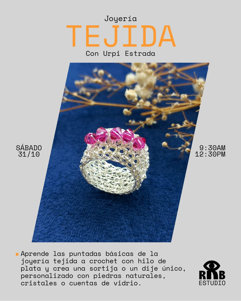 Joyería tejida con hilo de plata fina
